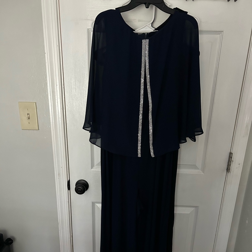 MSK Midnight Blue Dress with Sparkling Accents